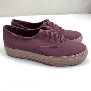 Keds Triple Decker Shimmer Lace Up Size 6.5